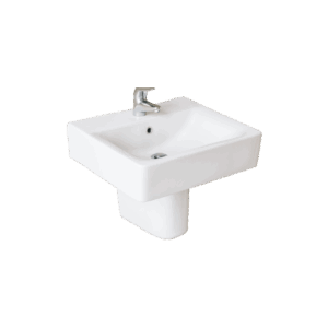white sink faucet